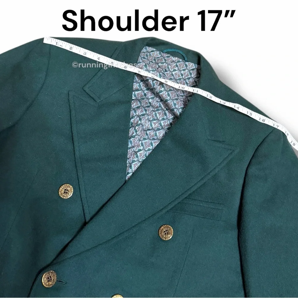 Rare Vintage 1950s Early 60s Shack's Double-Breasted Green Blazer ACWA Union Tag